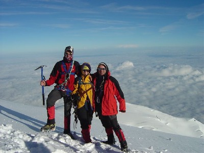Michael, Corinna und Hubert auf dem Mont Blanc